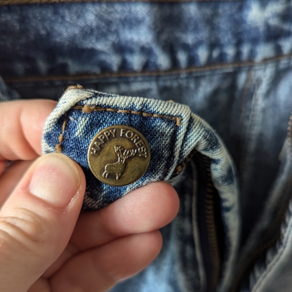 Vintage Acid Wash Denim Skirt in Blue and Gray - Picture 11 of 14